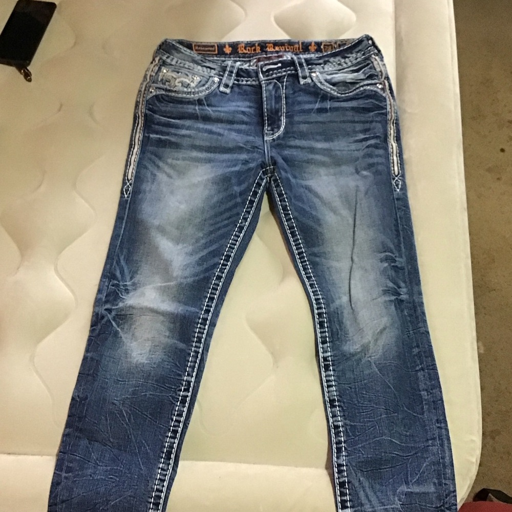 Rock Revival Blue Straight Leg Jeans